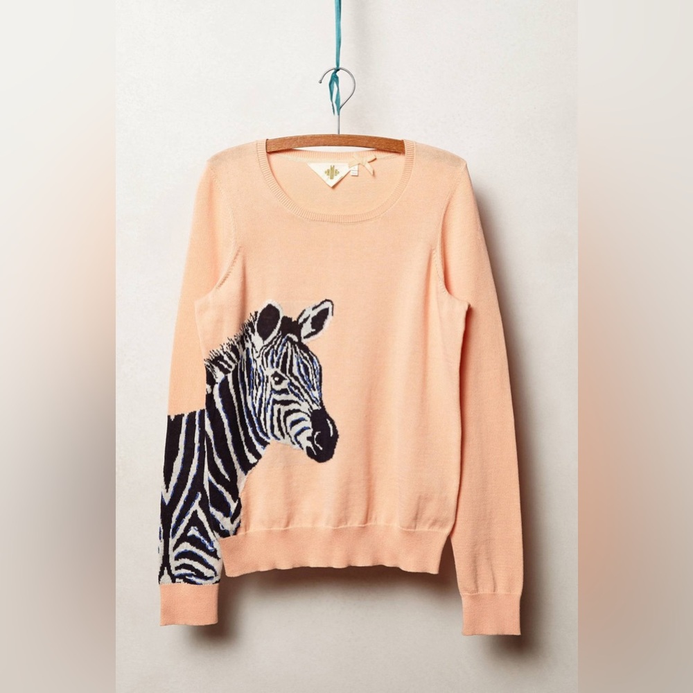 NWOT Anthropologie HWR Quagga Pullover, size Large